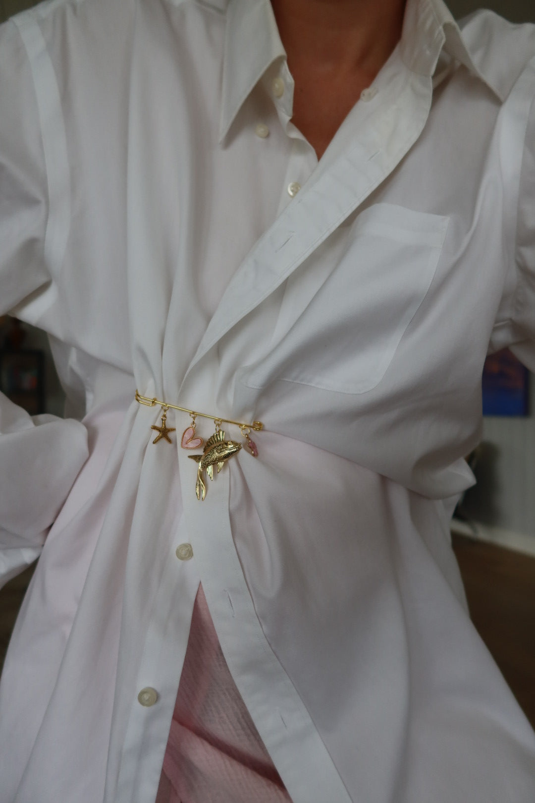 Pearl Brooch silver large