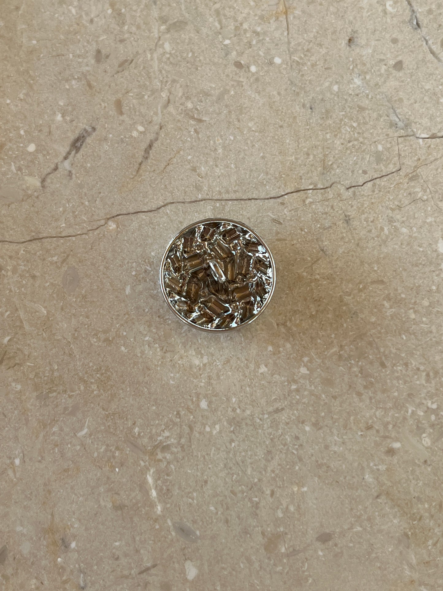 Evelyn button silver