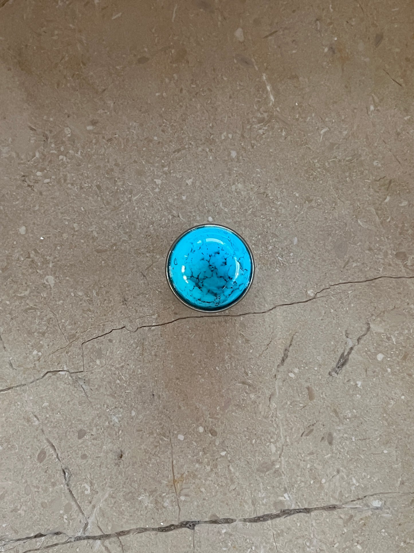 Allison button cover turquoise