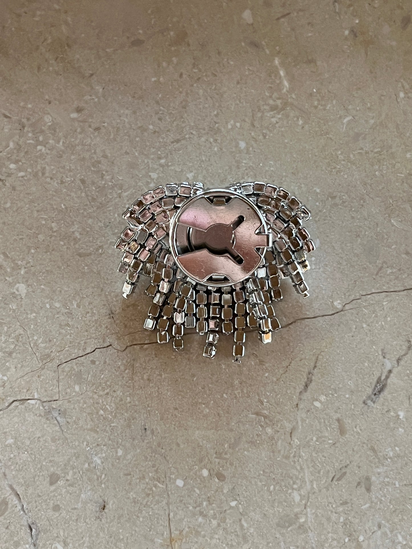 Faith button cover silver