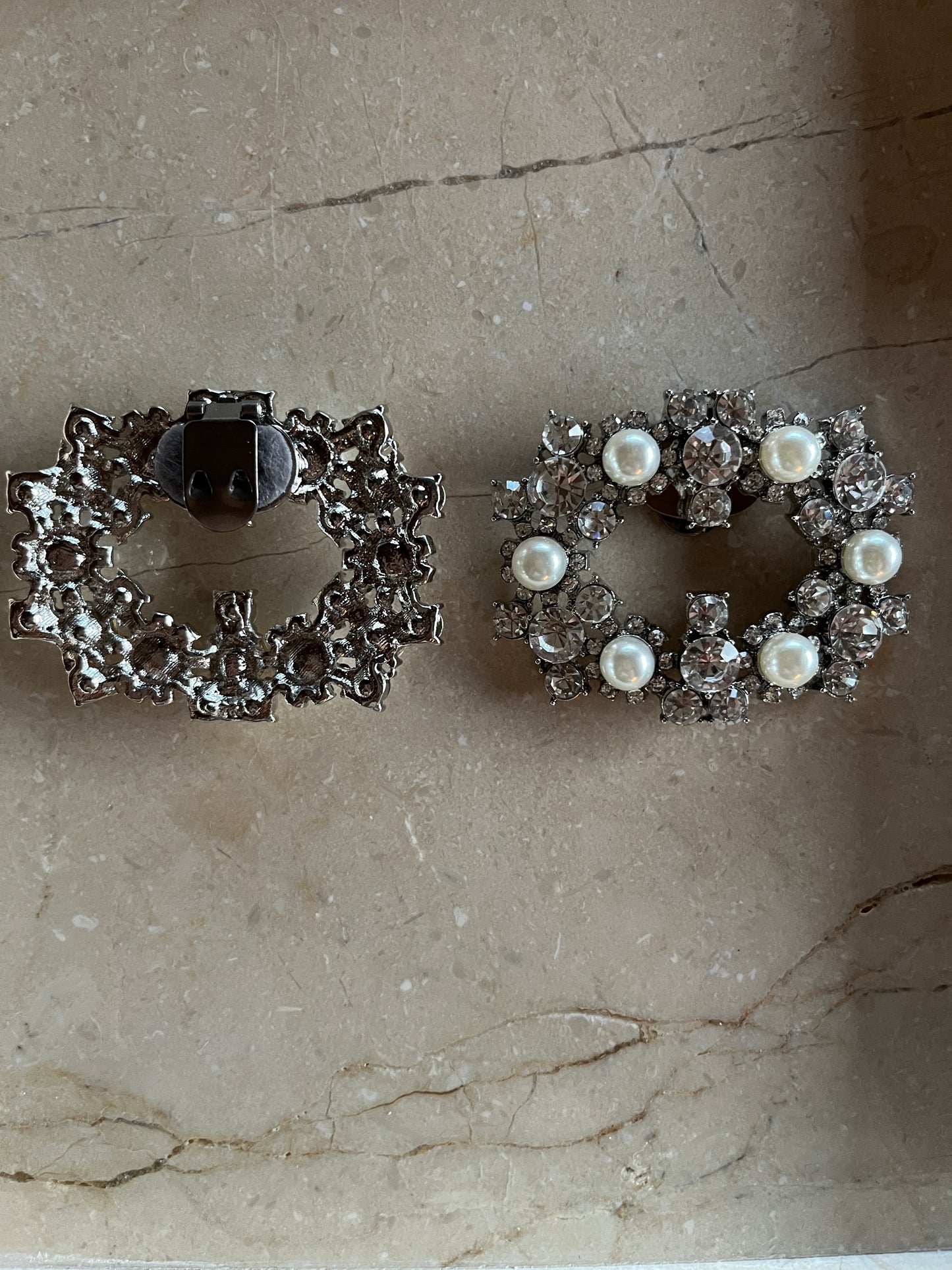 Amalie Shoe Buckles silver