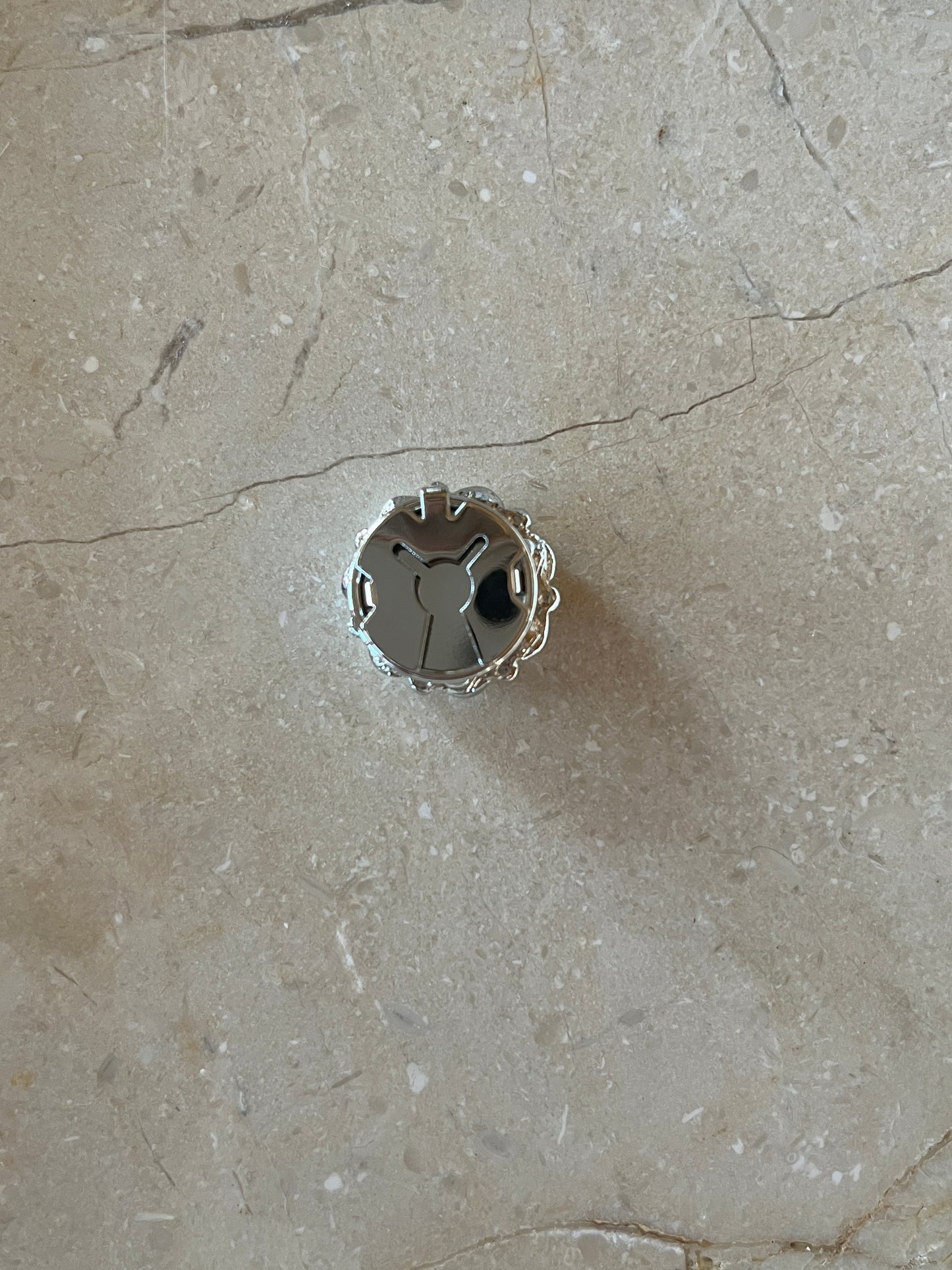 Sadie button cover silver
