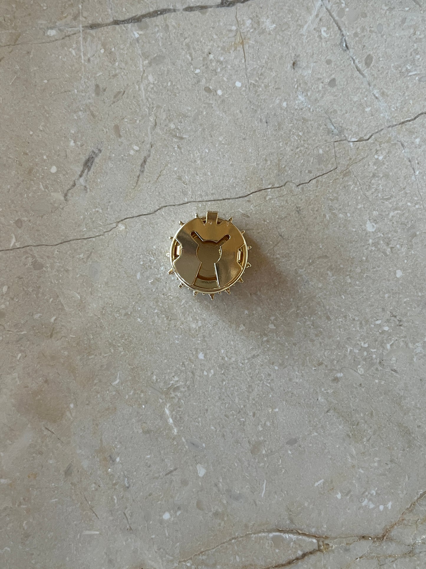 Josephine button cover gold clear