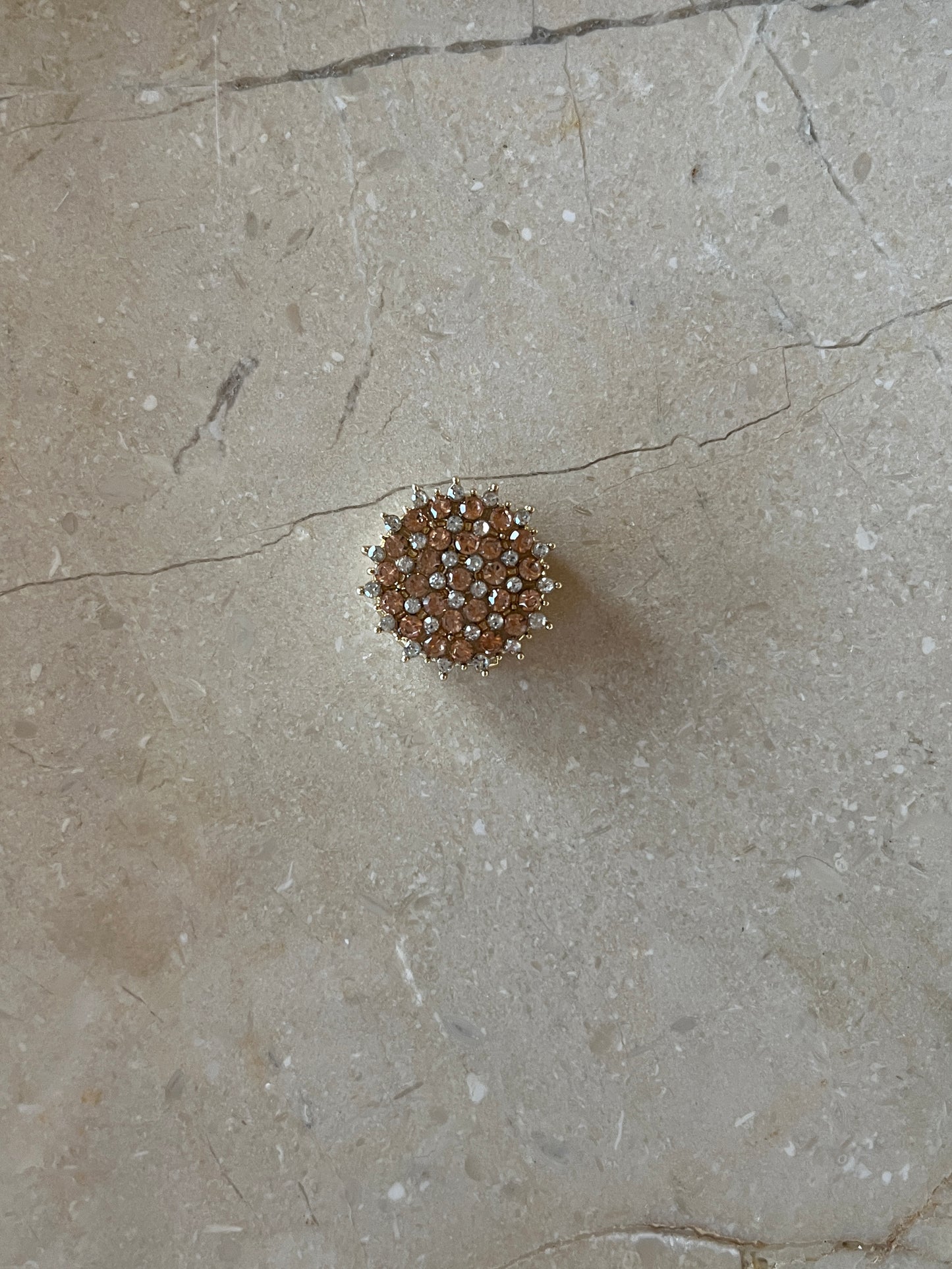Josephine button cover gold pink