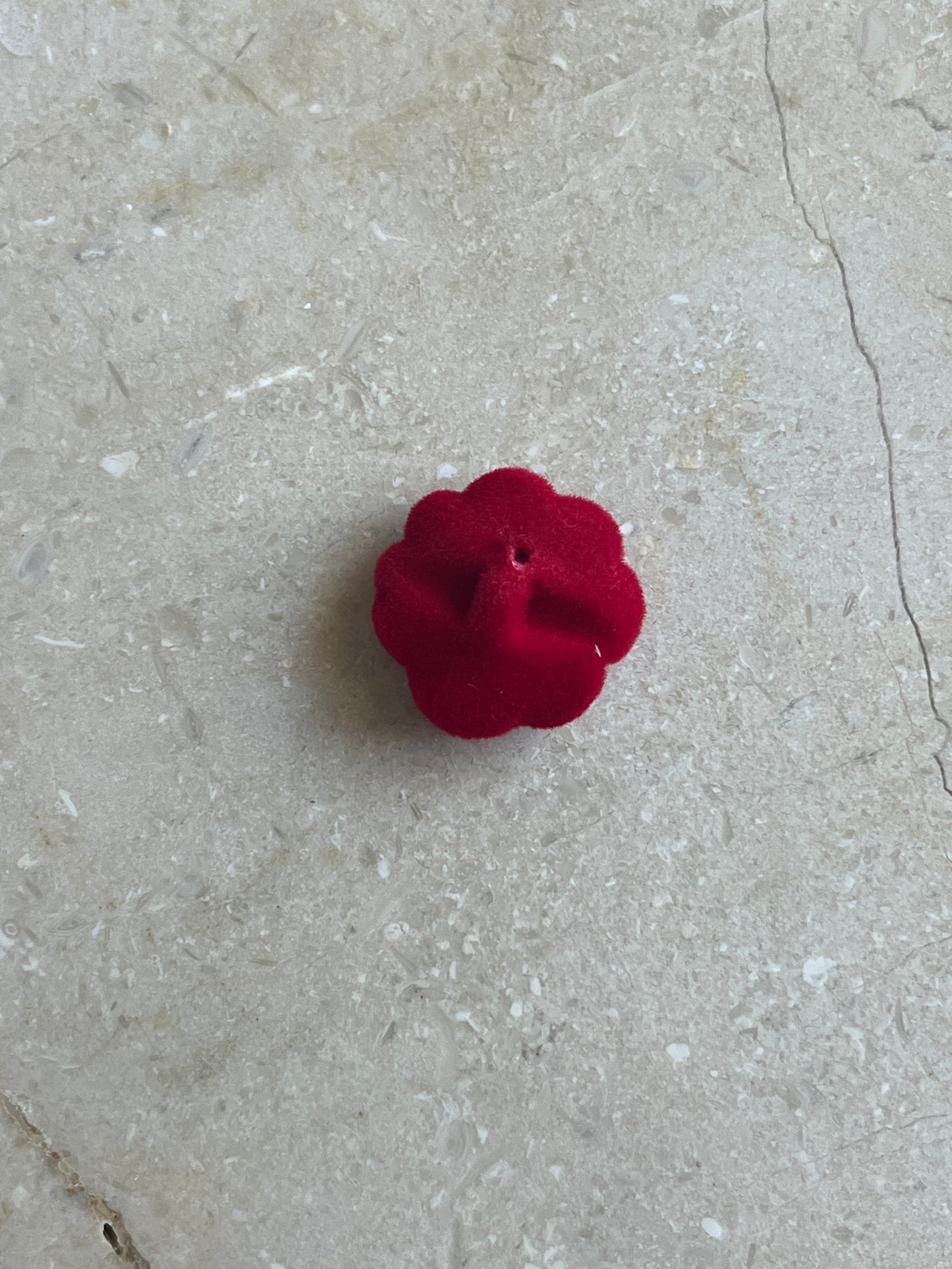 Winter rose button red