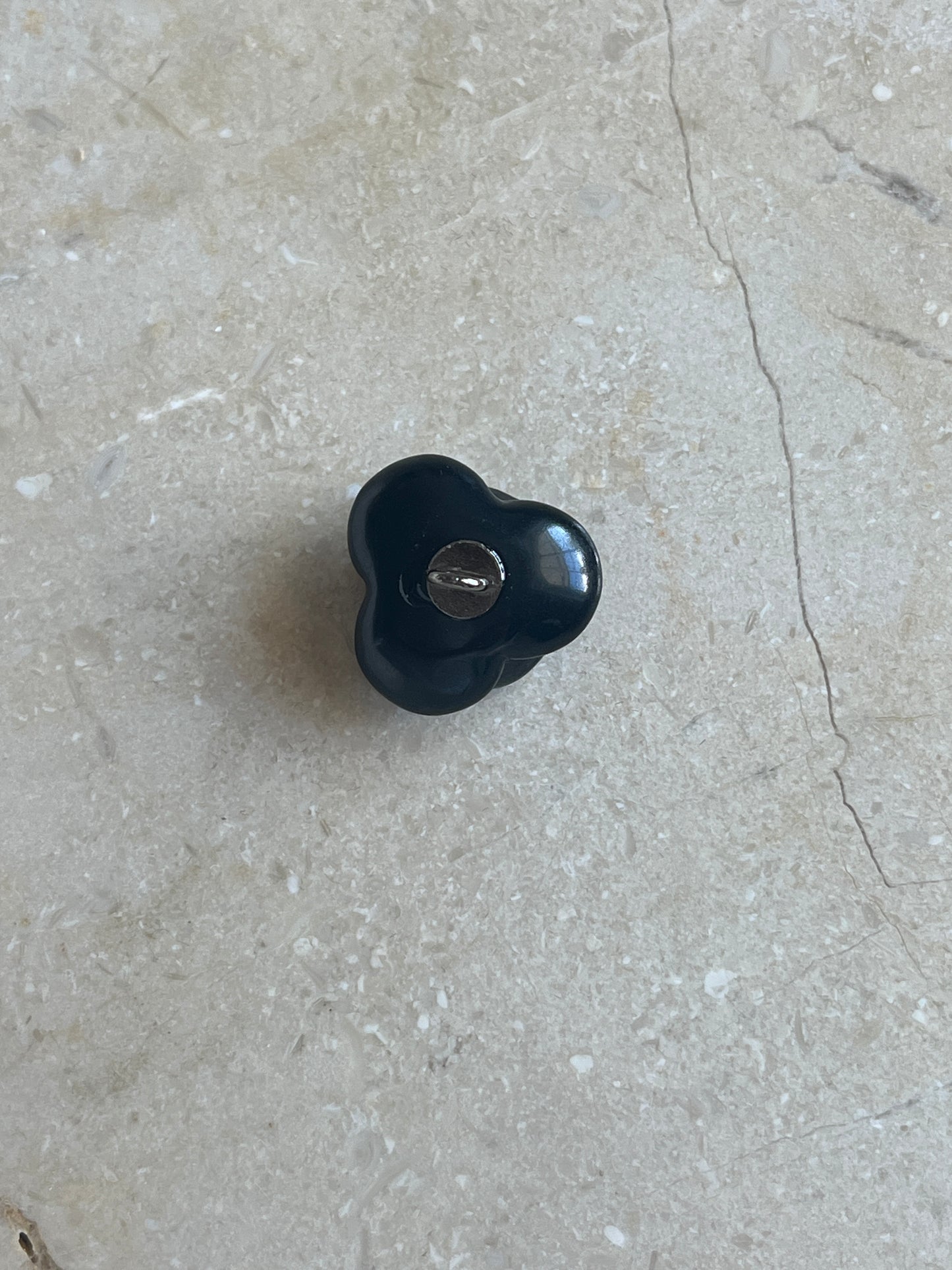 Christmas Rose button black