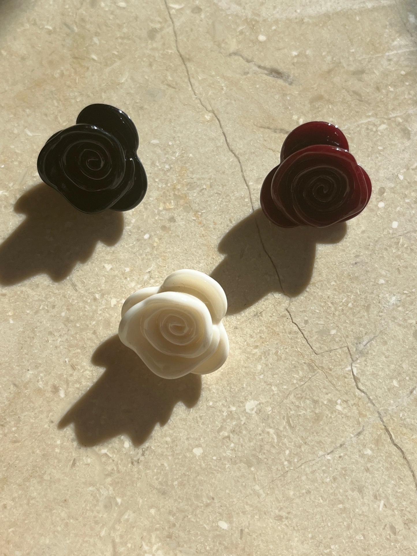 Christmas Rose button white