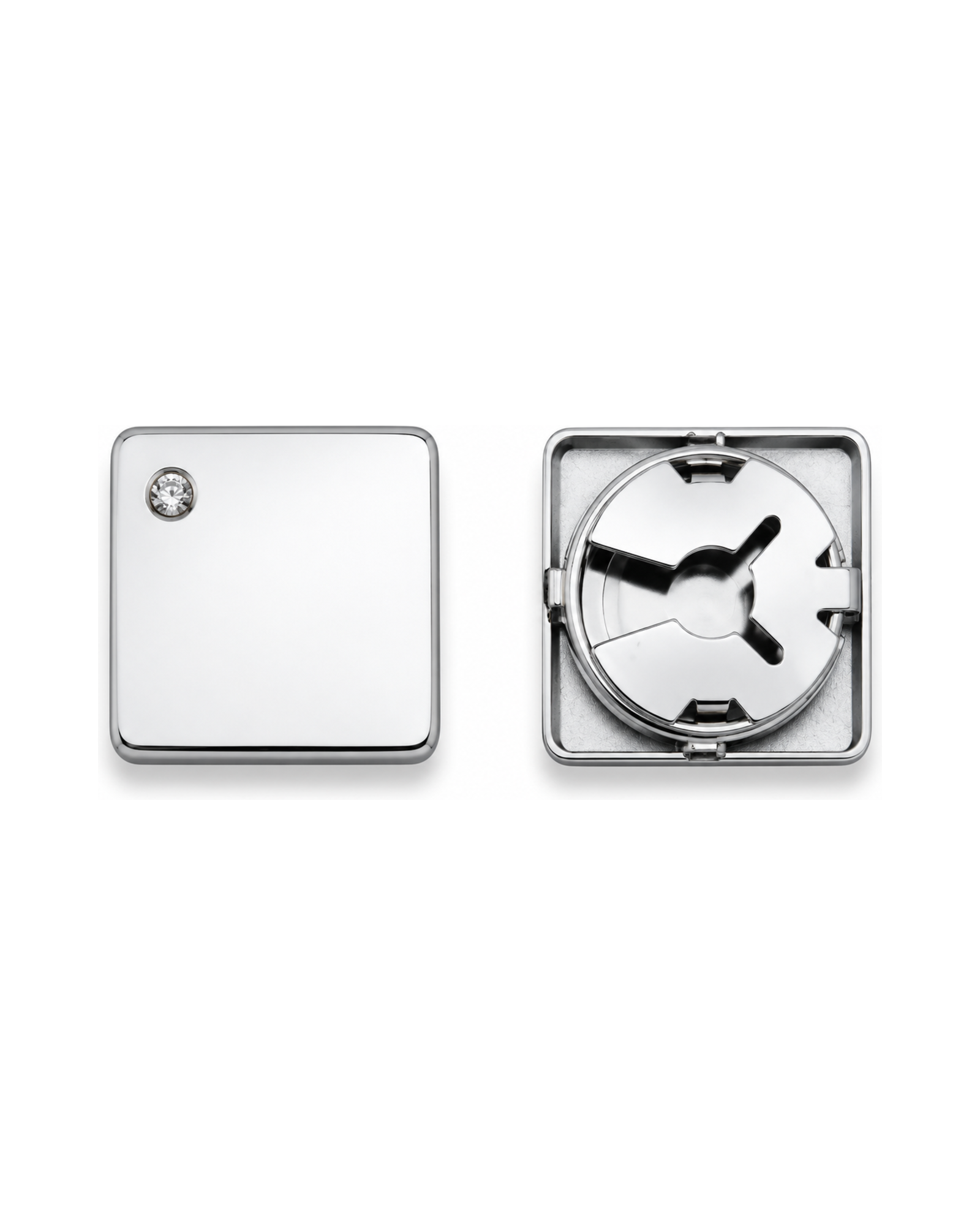 Four Silver Button Cover | One set
