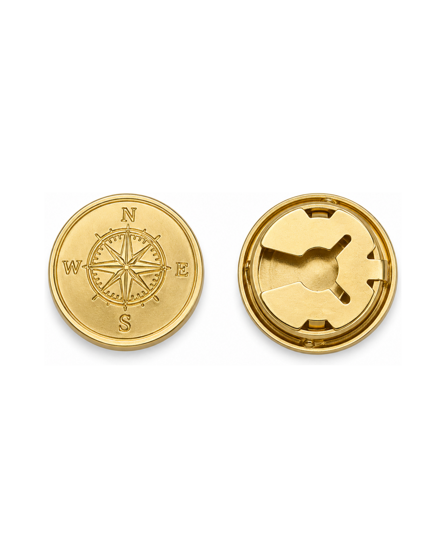 Compass Gold Button Cover | One set