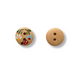 Flower wood button