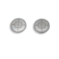 Compass Silver Button Cover | One set