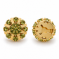 Stella button cover green front and back