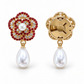 Camille Red button cover front and back