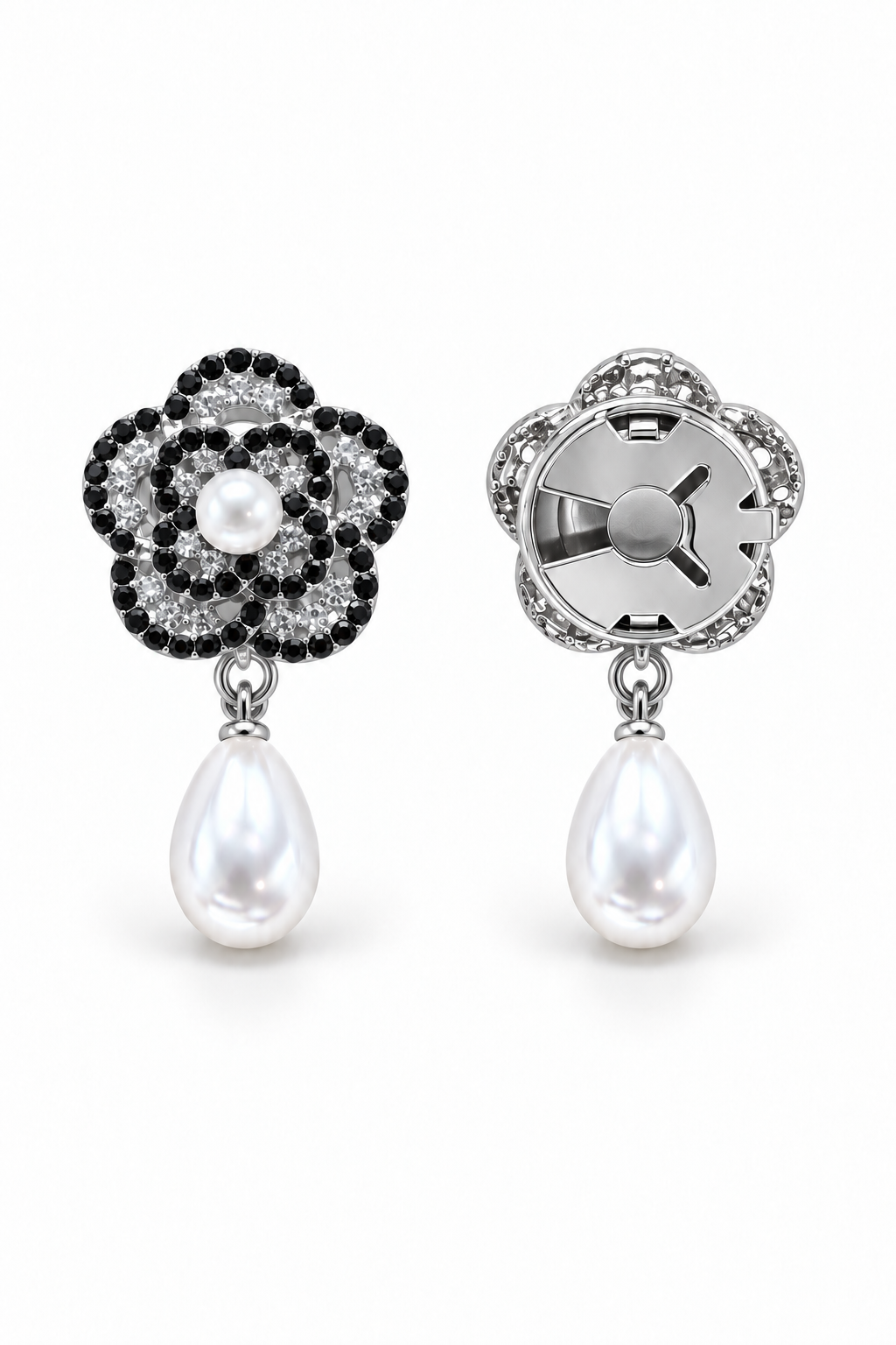Camille Black button cover front and back