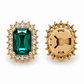 Grace Emerald button cover front and back