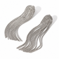 Fringe Earrings in silver - detail