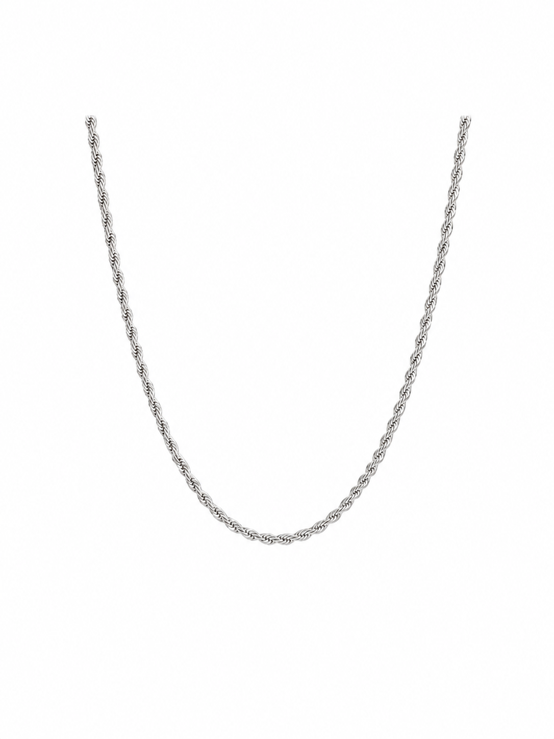 Rope Chain Necklace in silver