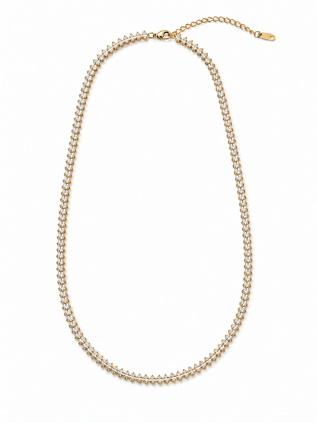 Marquise Tennis Necklace in gold
