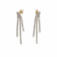 Crystal Strand Earrings in gold