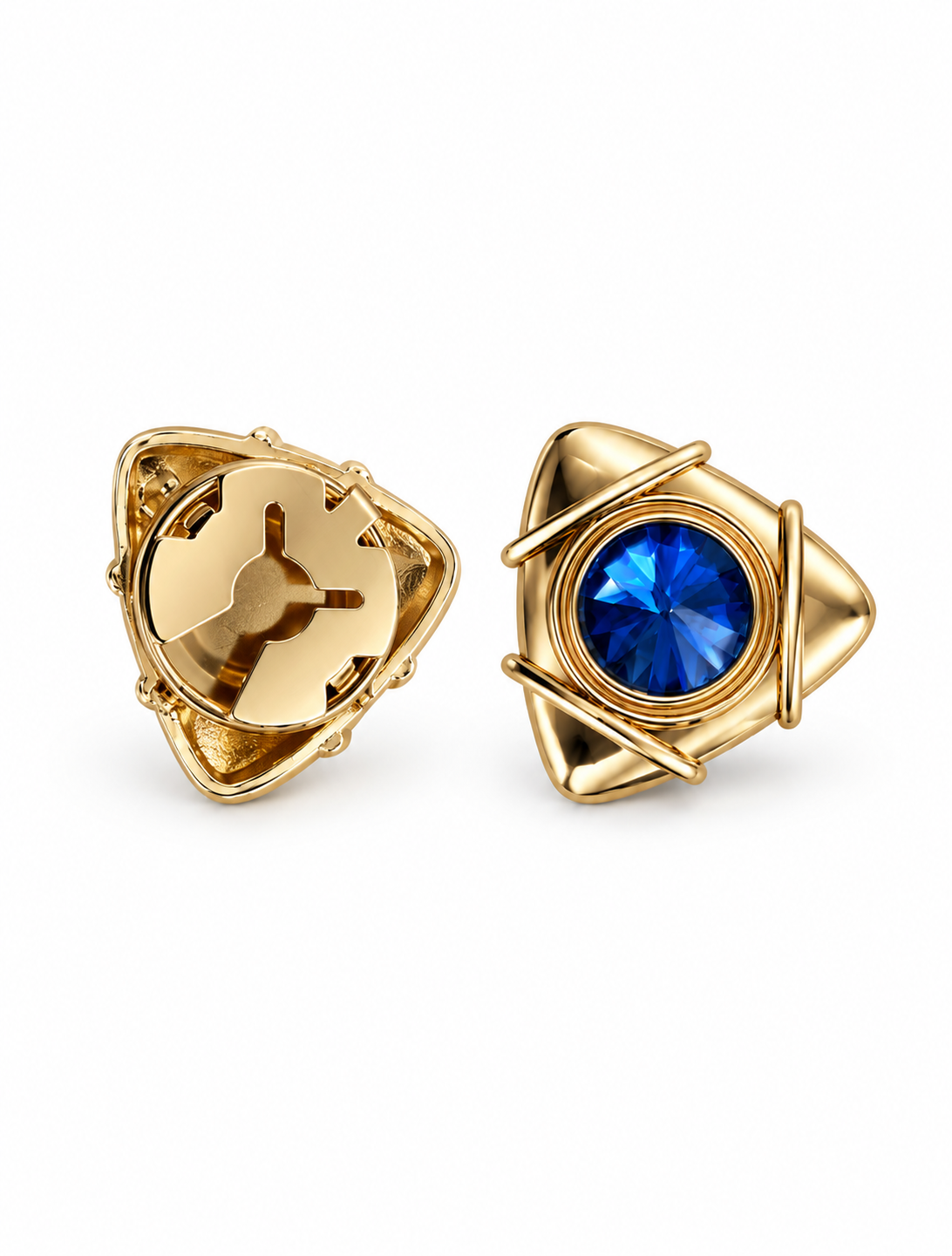 Vintage Sapphire button cover | One set