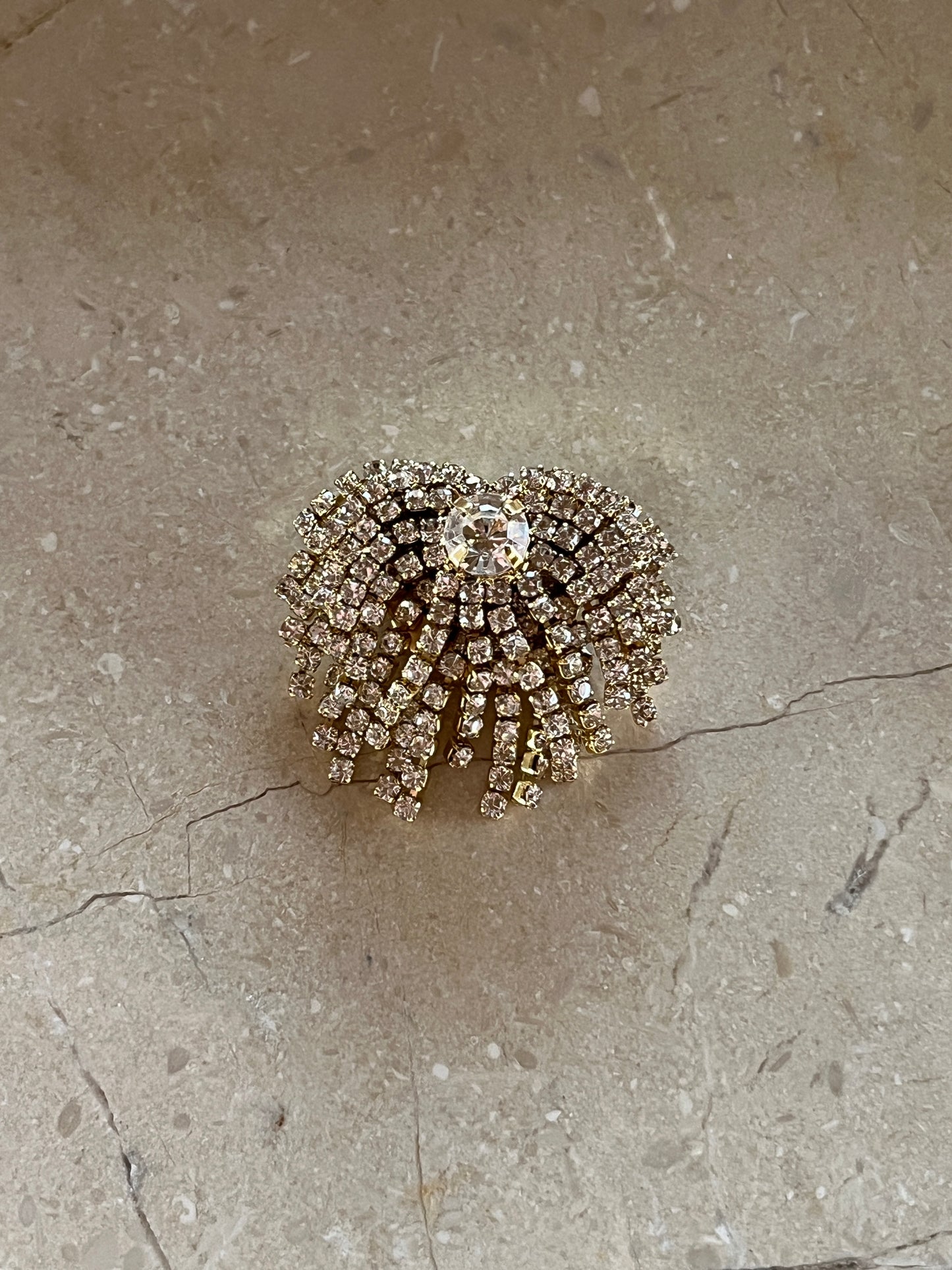 Faith button cover gold
