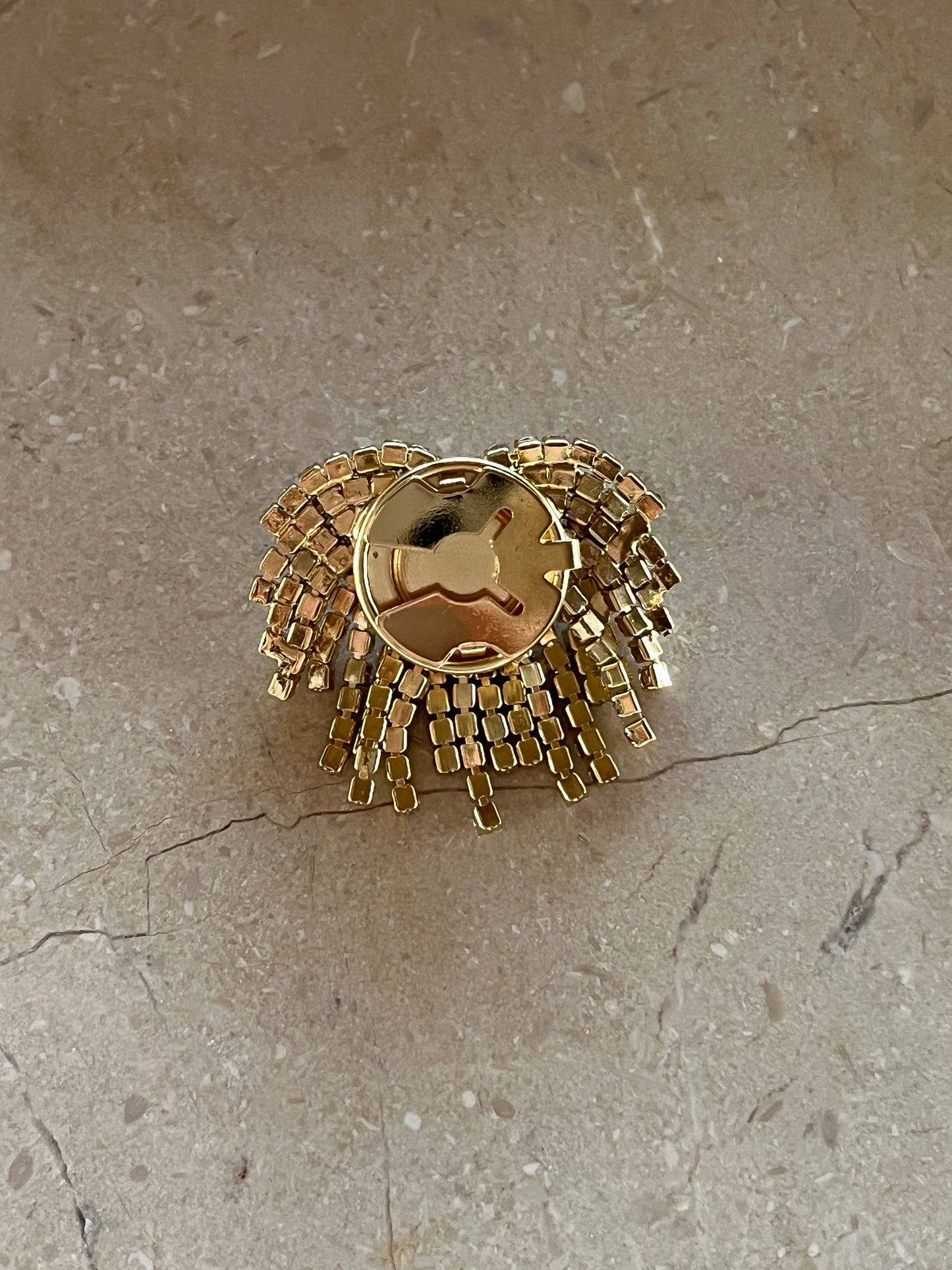 Faith button cover gold