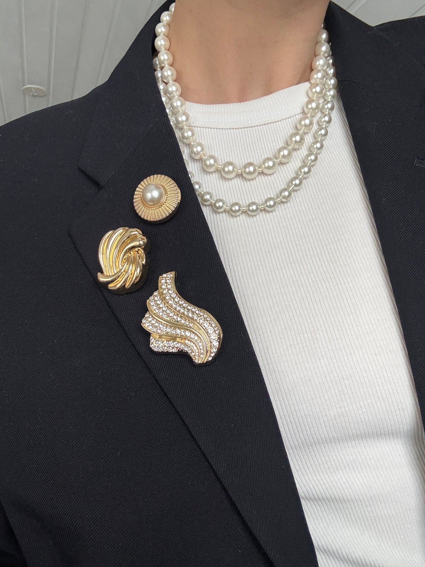 The Modern set- 3 Gold Button Covers