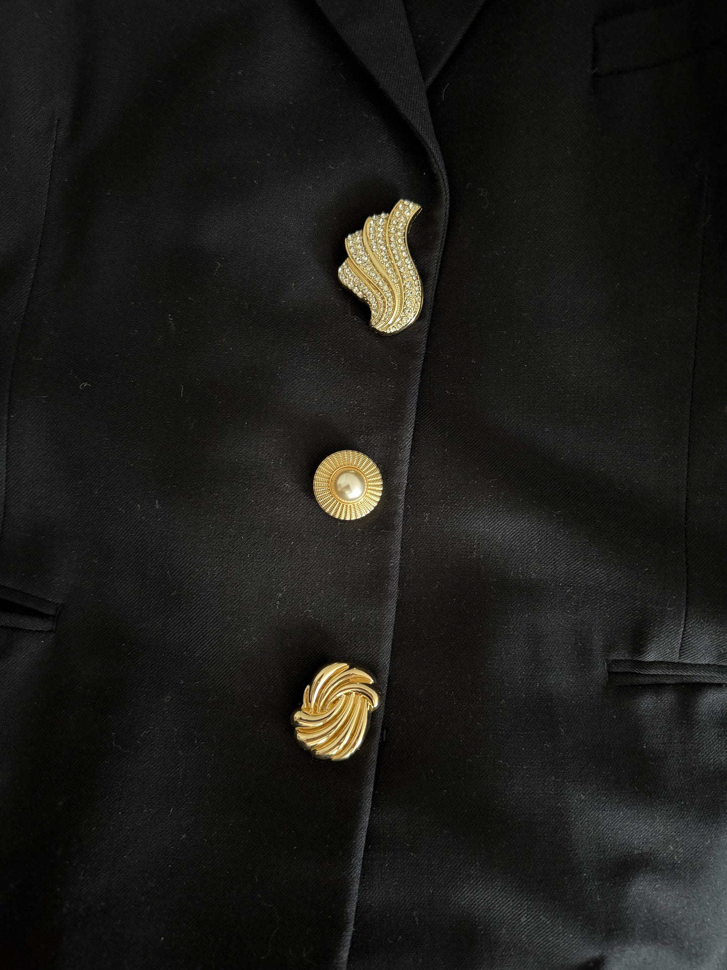 The Modern set- 3 Gold Button Covers