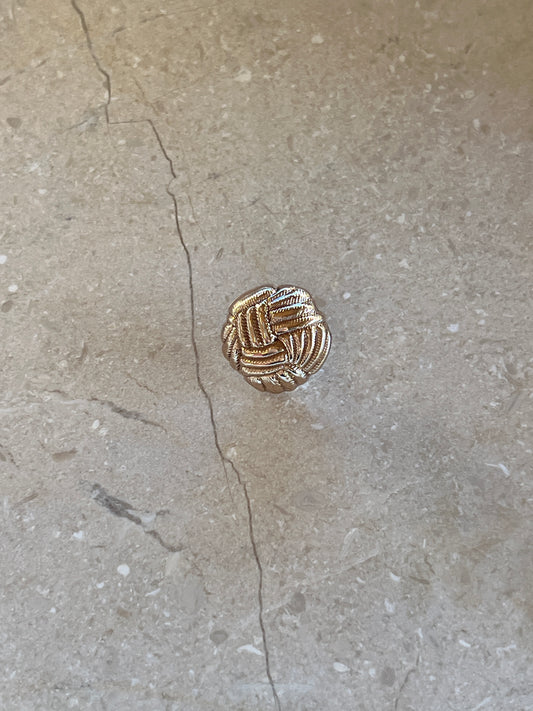 Poppy button gold small