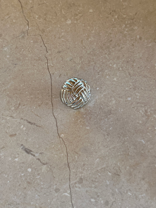 Poppy button silver