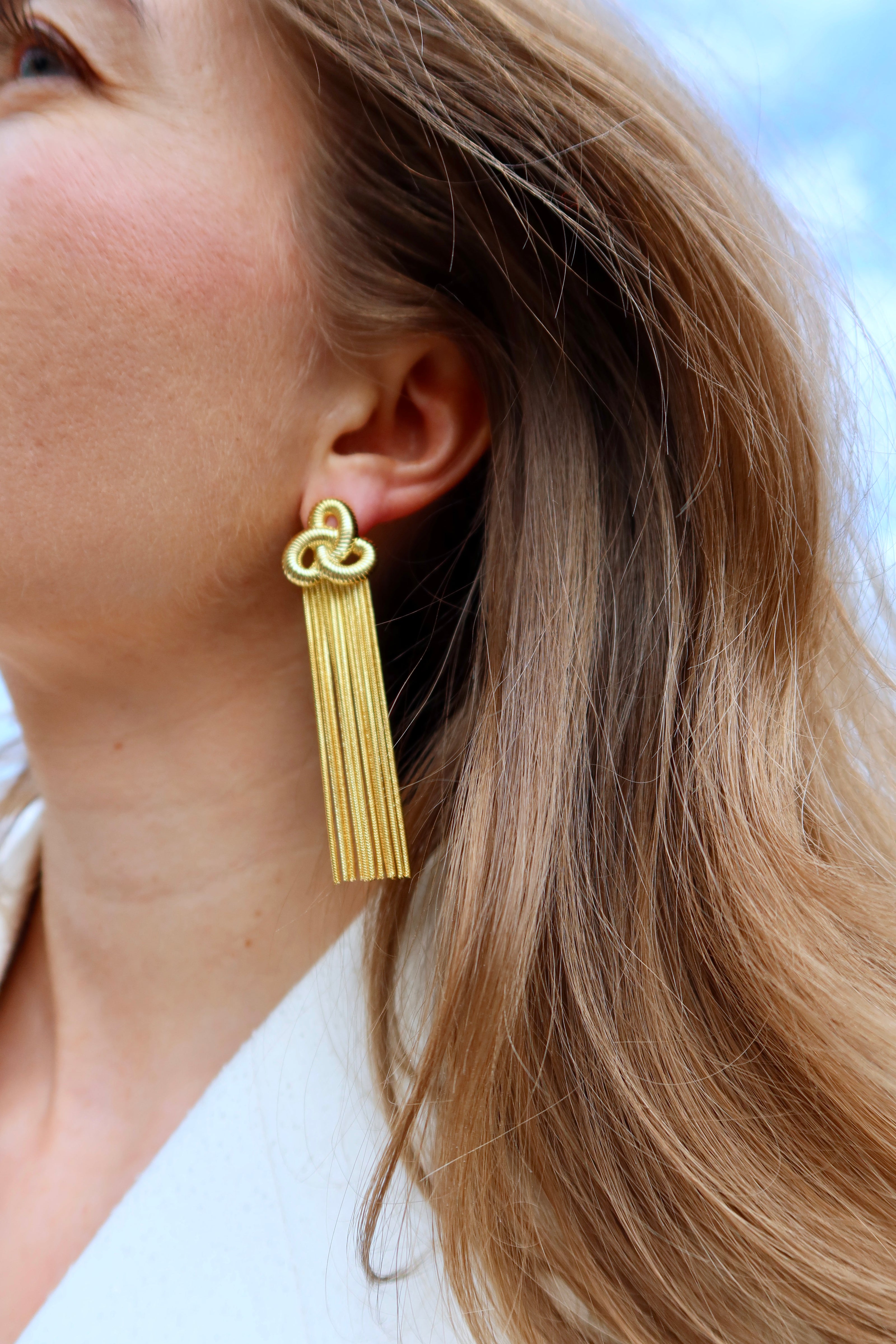 Golden Cascade Earrings