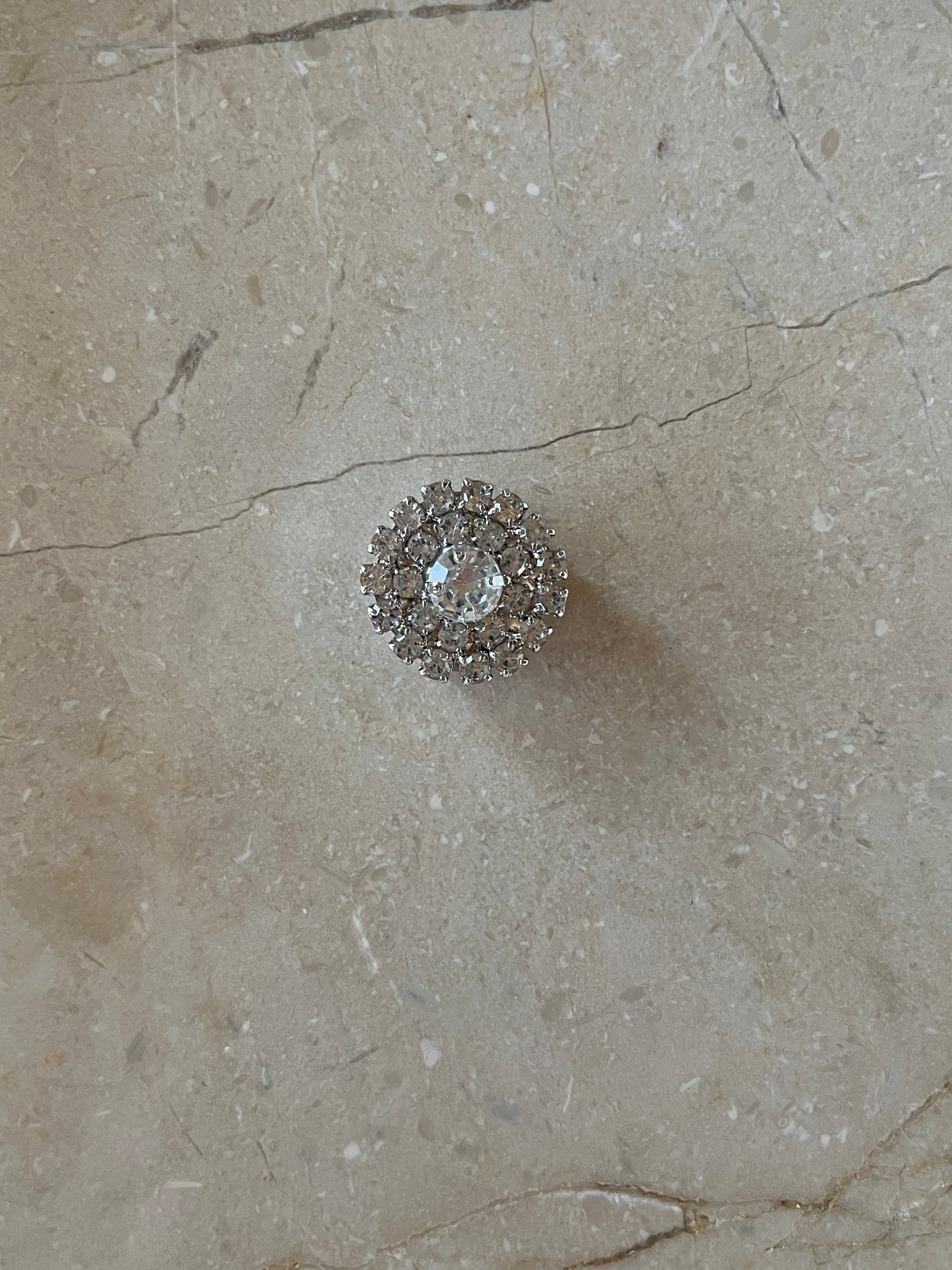 Melly button cover silver