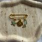 Vintage Charm Brooch gold small