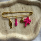 Vintage Charm Brooch gold large