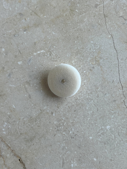 Jolly velvet button white