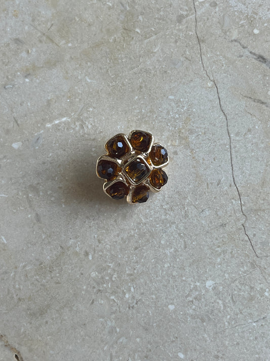 Glow button brown