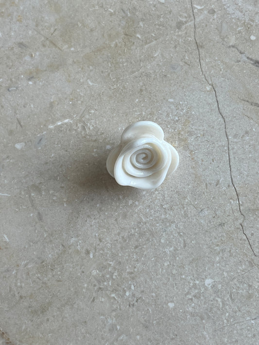 Christmas Rose button white
