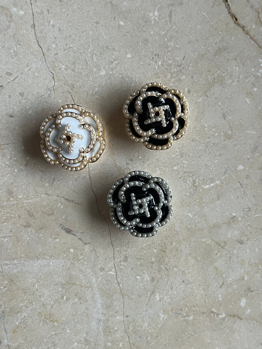 Peal rose button cover