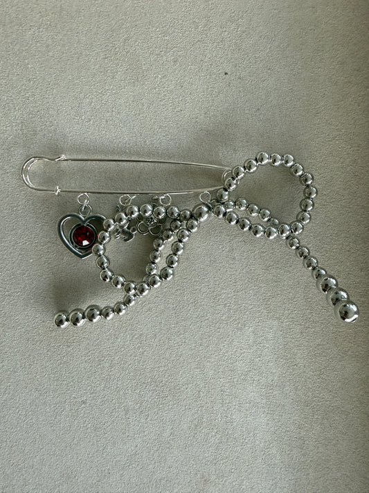 Vintage Charms Brooch silver large