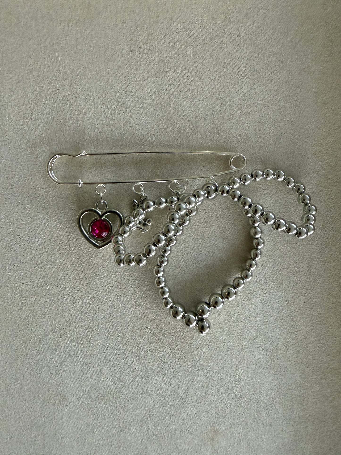 Vintage Charms Brooch silver large