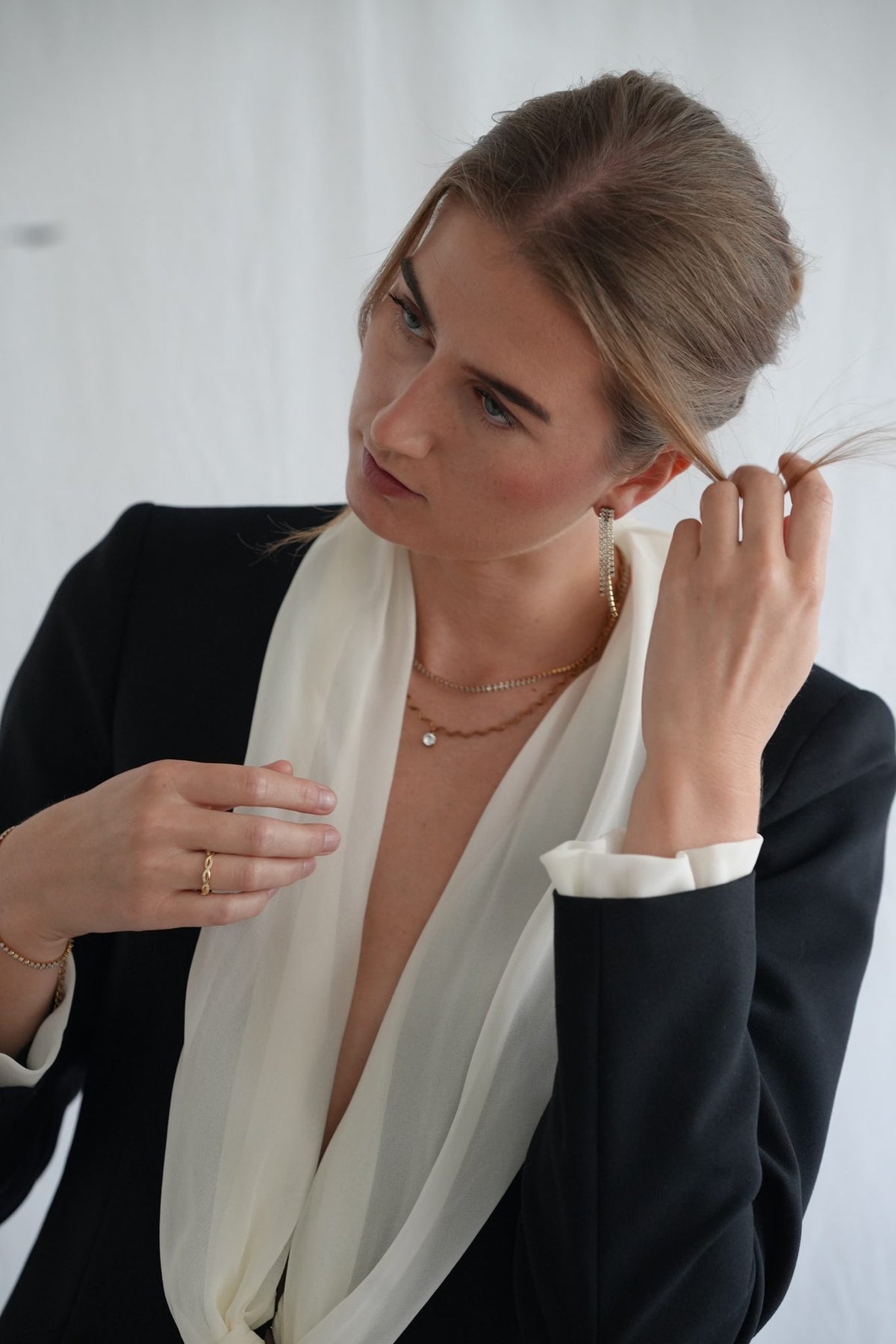 Crystal Strand Earrings