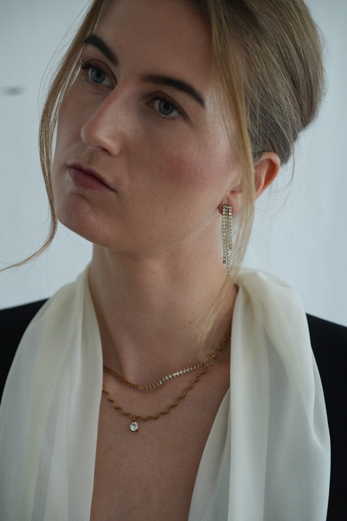 Crystal Strand Earrings