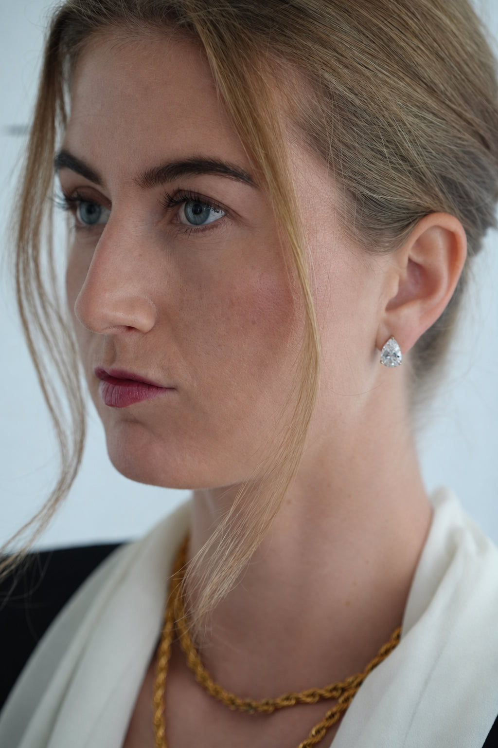 Teardrop Crystal Studs