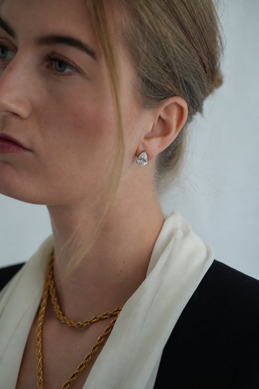Teardrop Crystal Studs