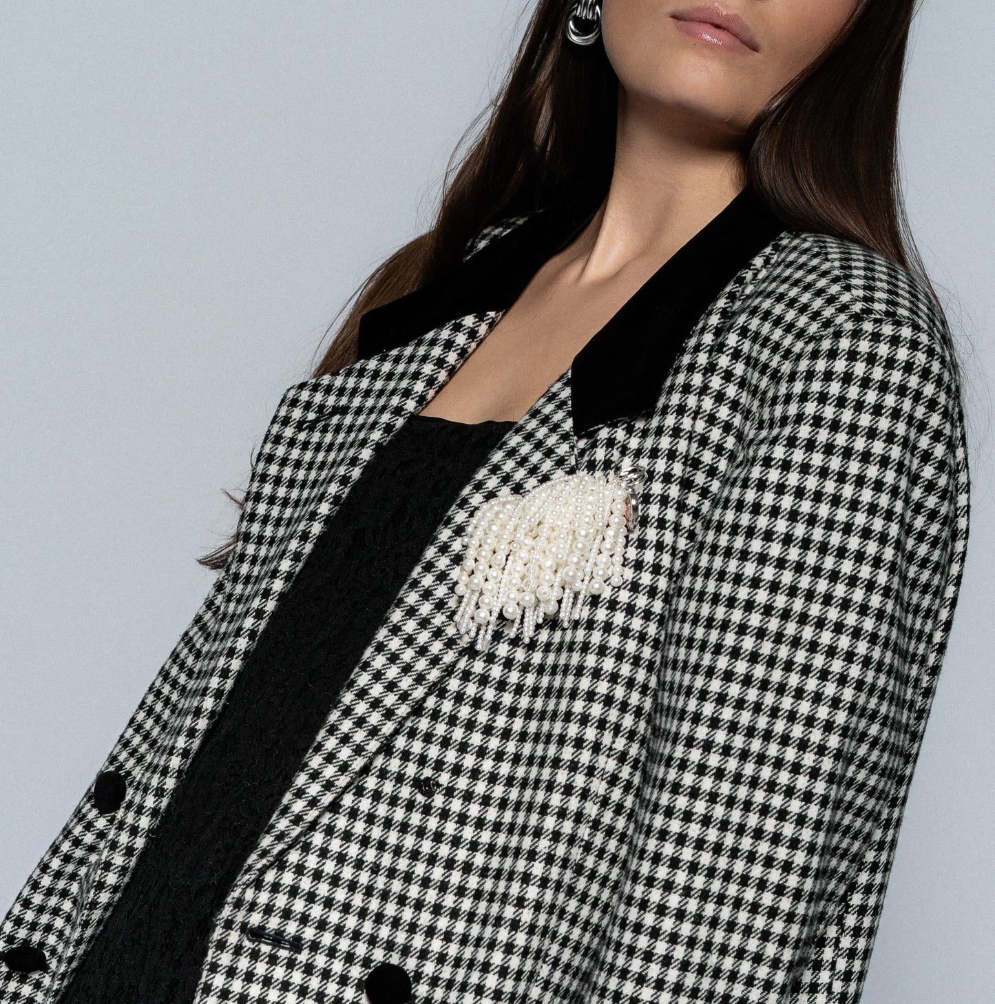 Pearl Brooch silver large- Pre Order