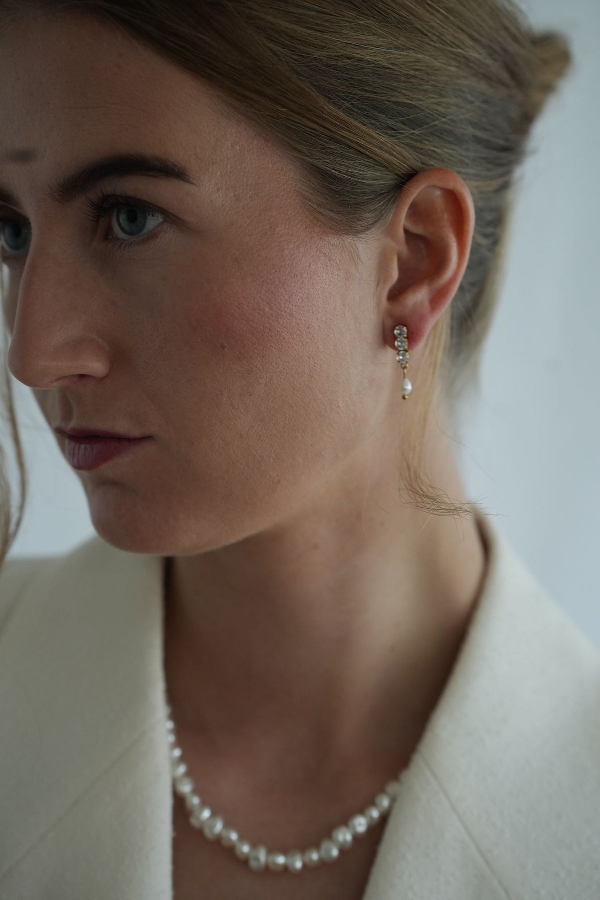 Crystal Pearl Drop Earrings