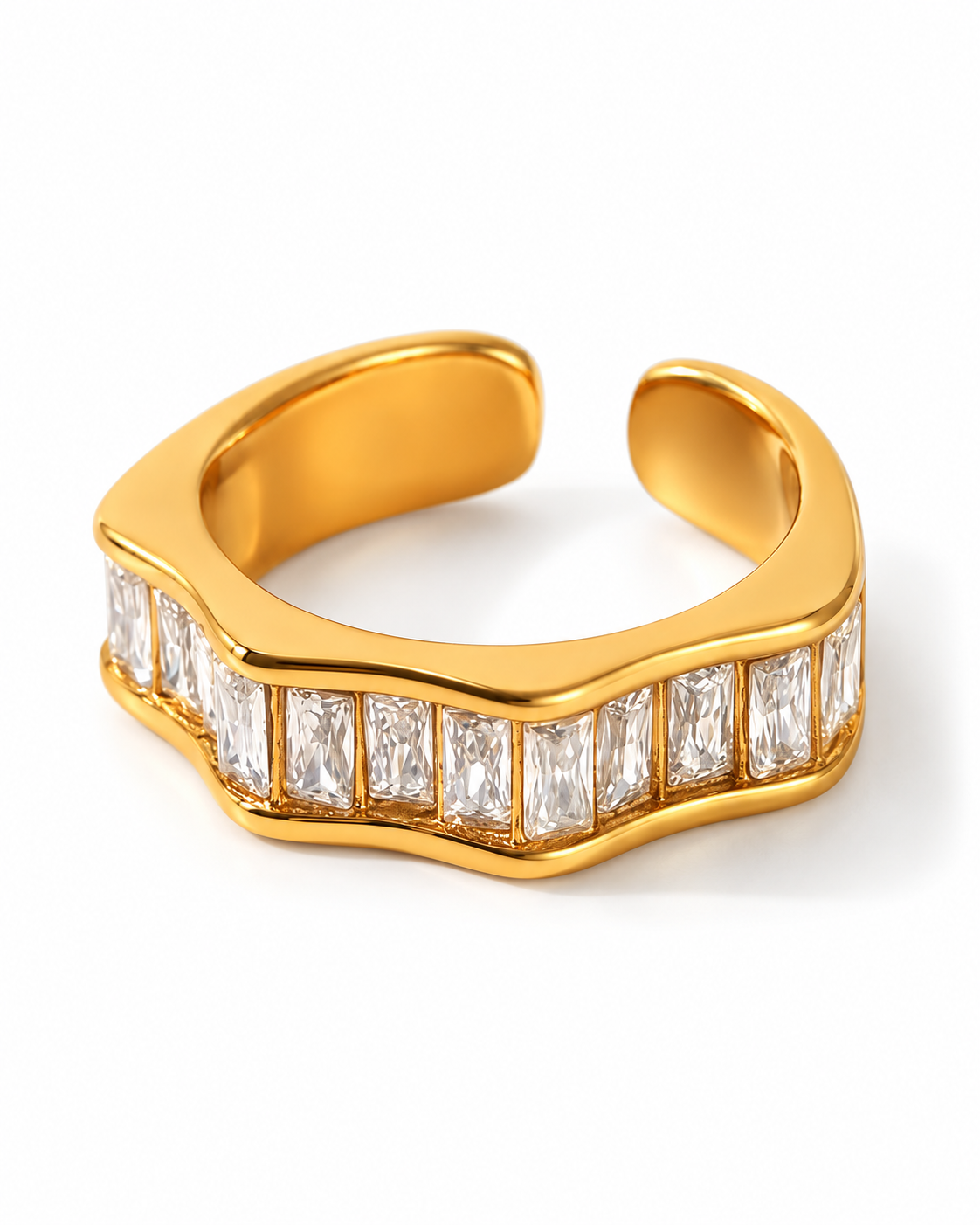 Baguette Wave Ring