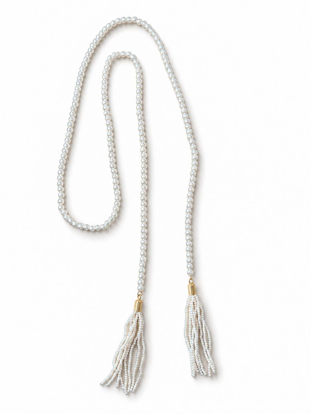 Pearl Tassel Necklace – Gold