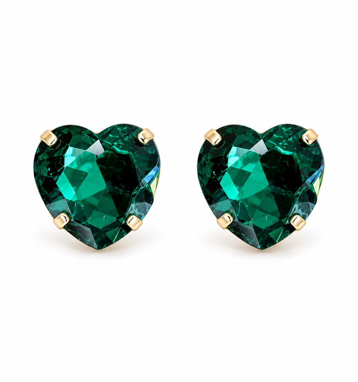 Vintage Emerald Heart button cover
