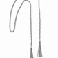 Rope Tassel Necklace – Silver